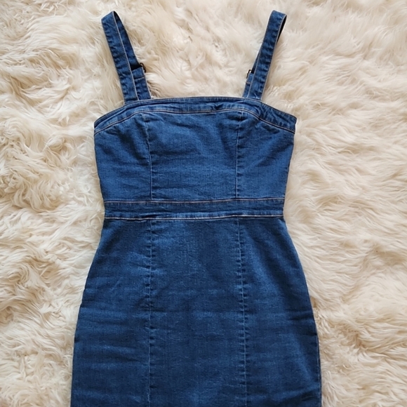 Kookai Australia Casella midi lentgth denim dress EUC size 6 - Picture 7 of 15